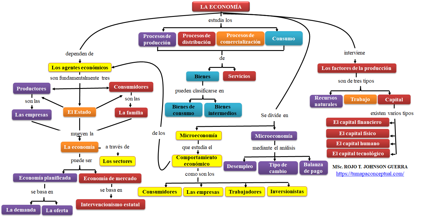 MAPA CONCEPTUAL LA ECONOMÍA